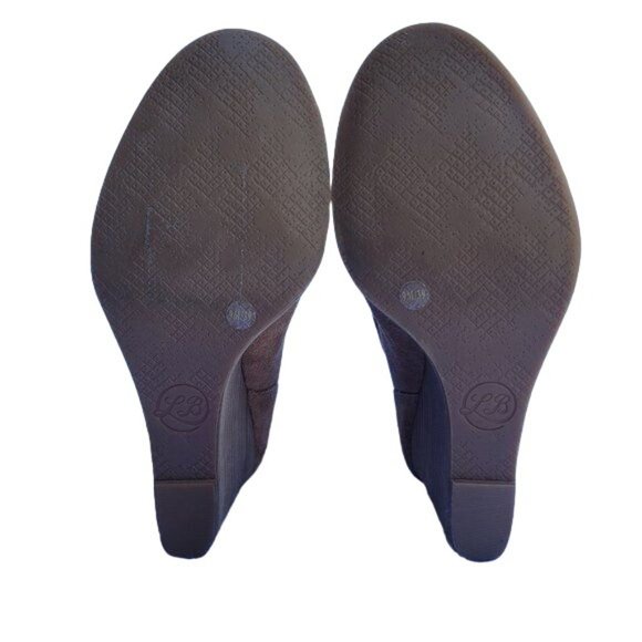 Lucky Brand Stacked Wedge Ankle Bootie Womens Size 9 Tan Leather - Picture 6 of 10